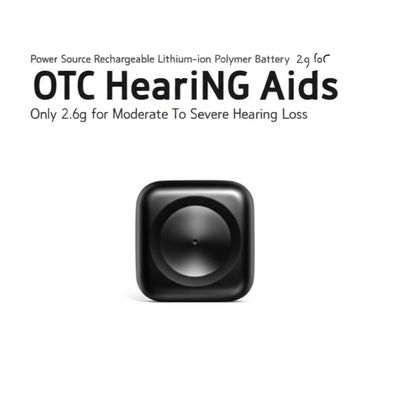Source d'alimentation Batterie lithium-ion polymère rechargeable Appareils auditifs en vente libre uniquement 2,6 g pour perte auditive modérée à sévère