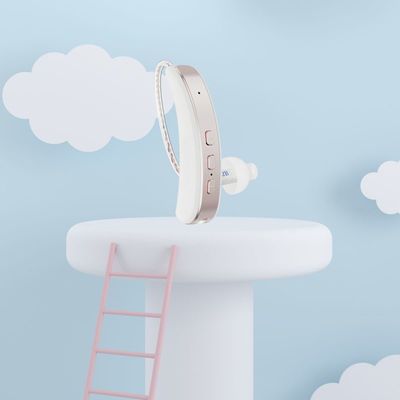 Appareils auditifs confortables de type BTE réduisant le bruit avec une autonomie de 25 heures